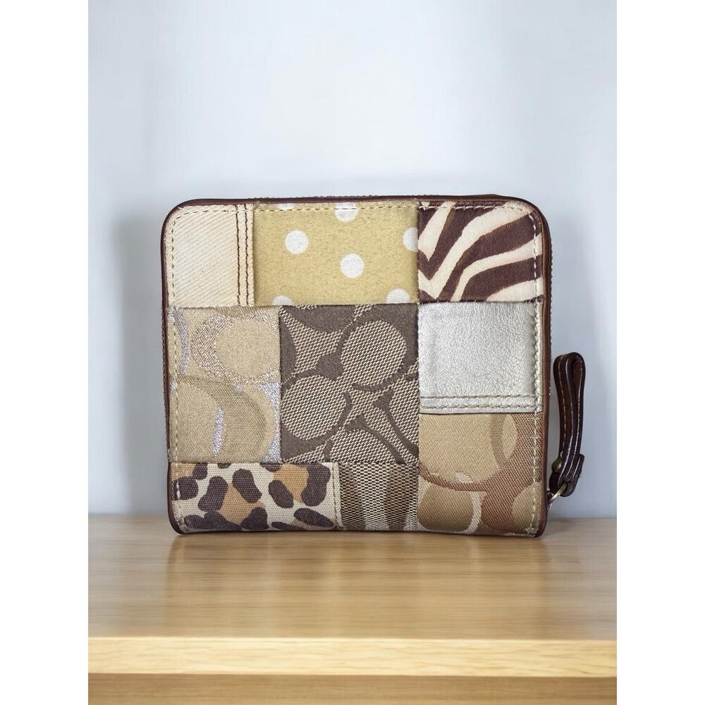 Y2K Coach 10816 Signature Patchwork Satchel & 40527 Zip Around Wallet - Picture 7 of 14